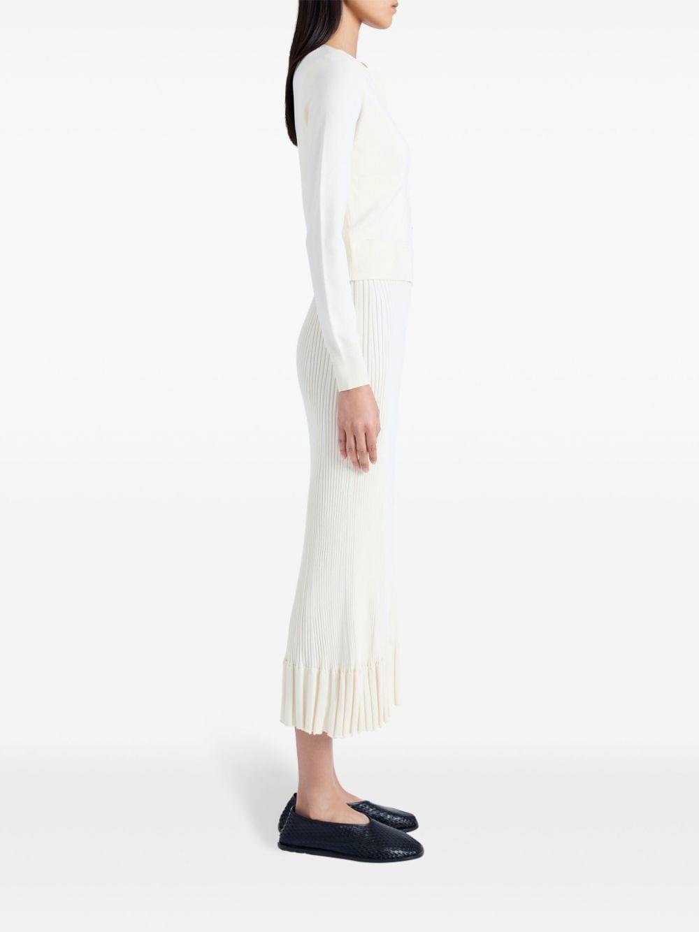 white silk Addie cardigan