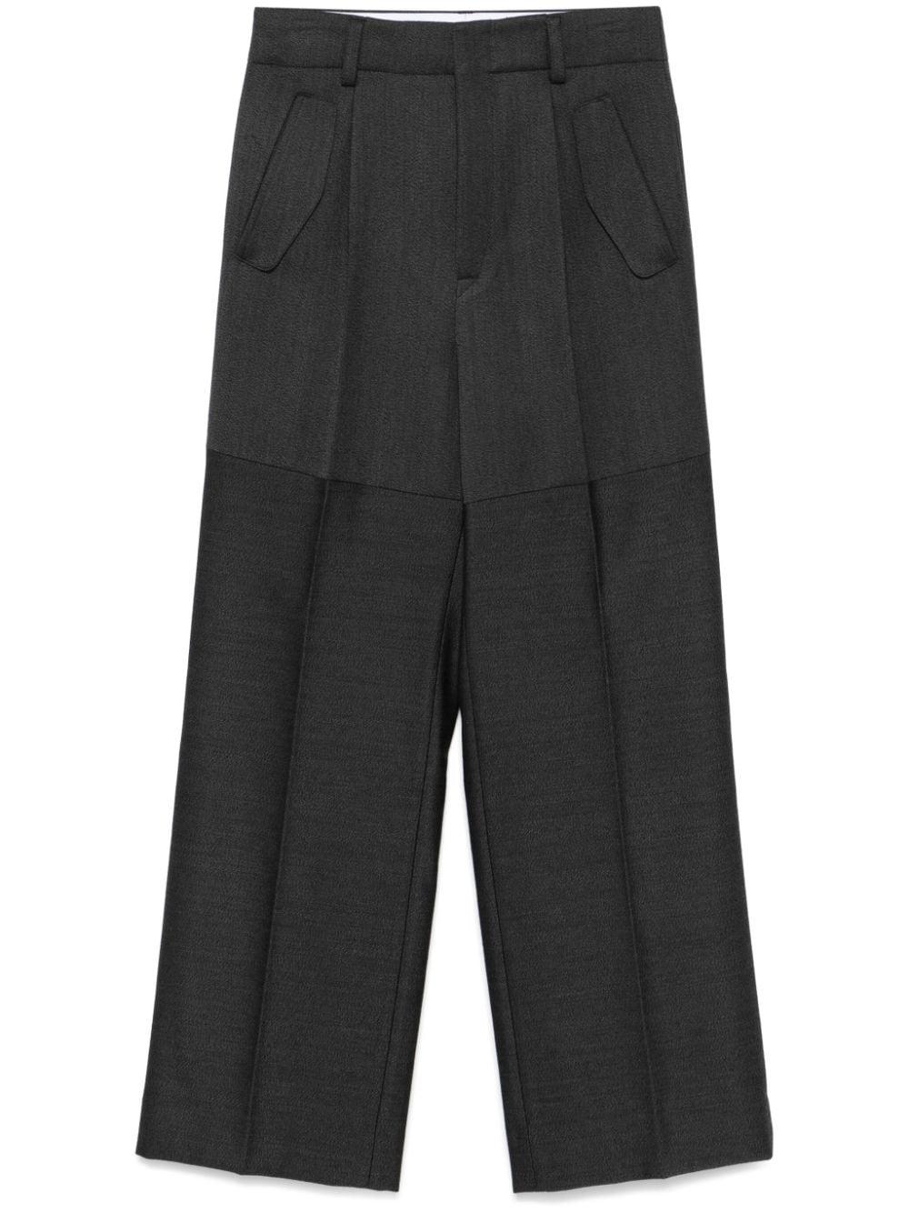 panelled-design trousers