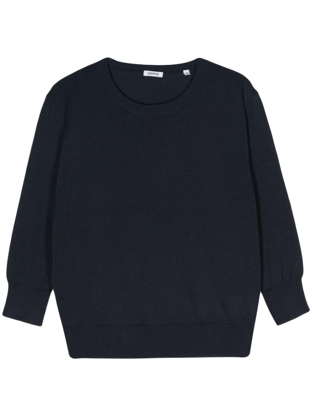 fine-knit cotton jumper