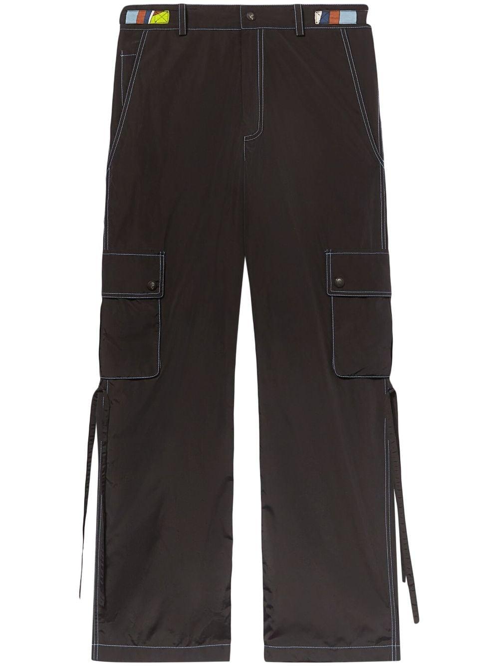 contrast-stitching track trousers 