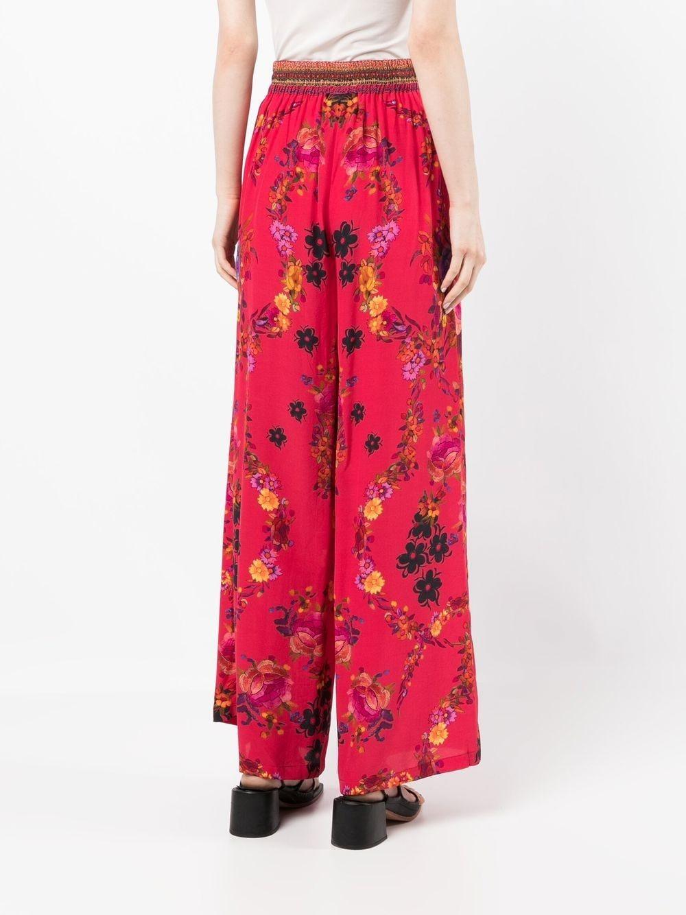 View From The Veil floral-print silk pants 