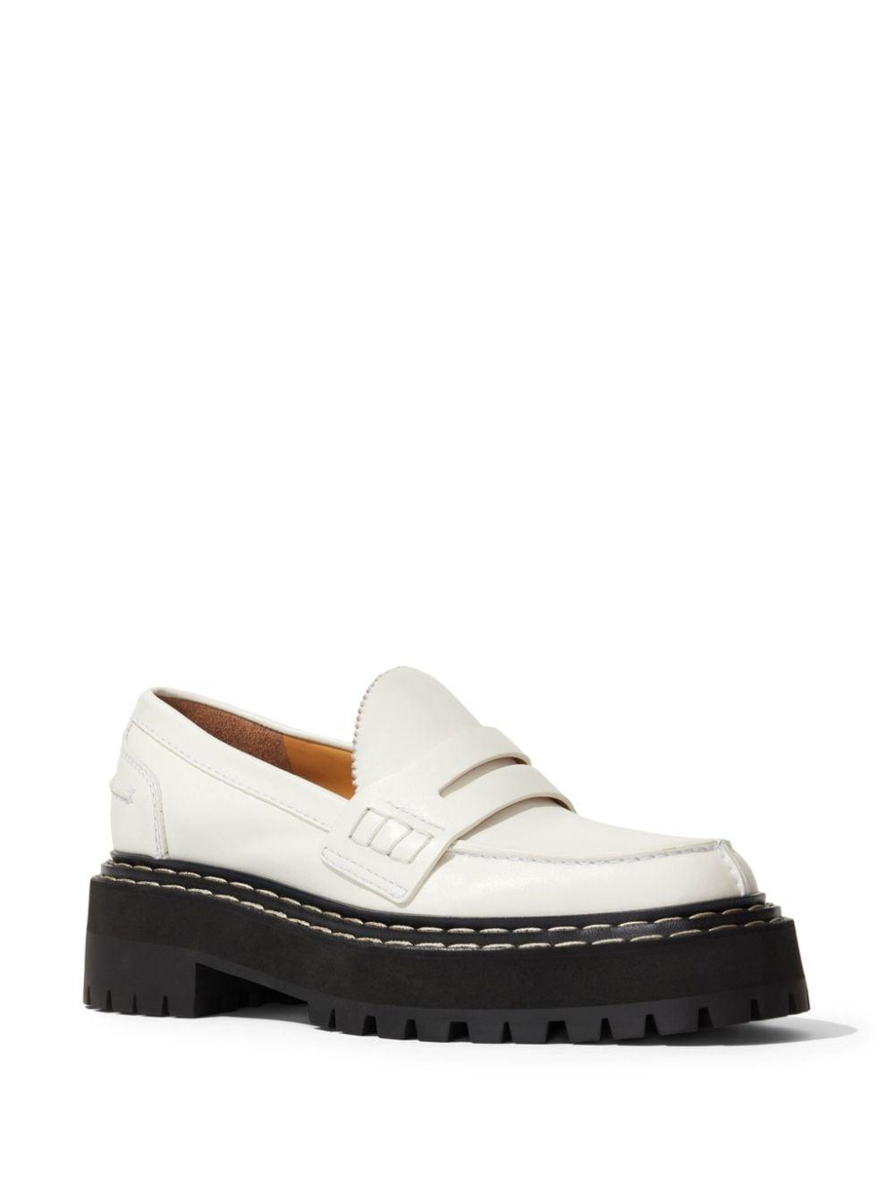 platform leather loafers