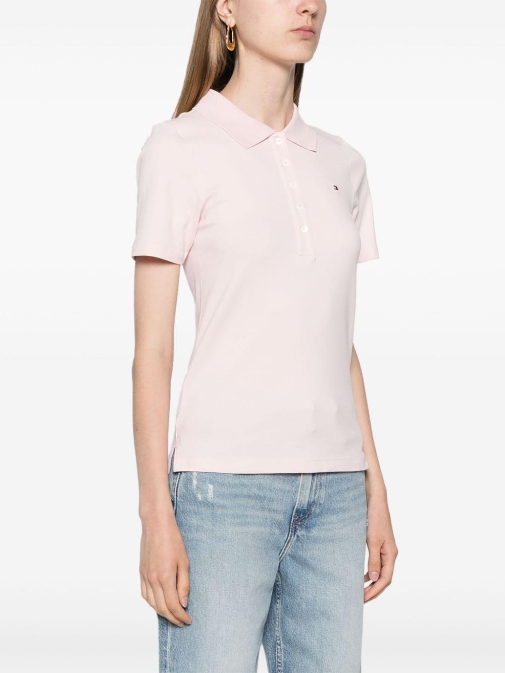 flag-embroidered polo shirt