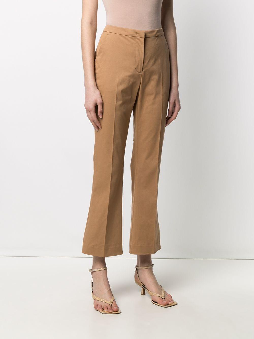 cropped kick-flare trousers