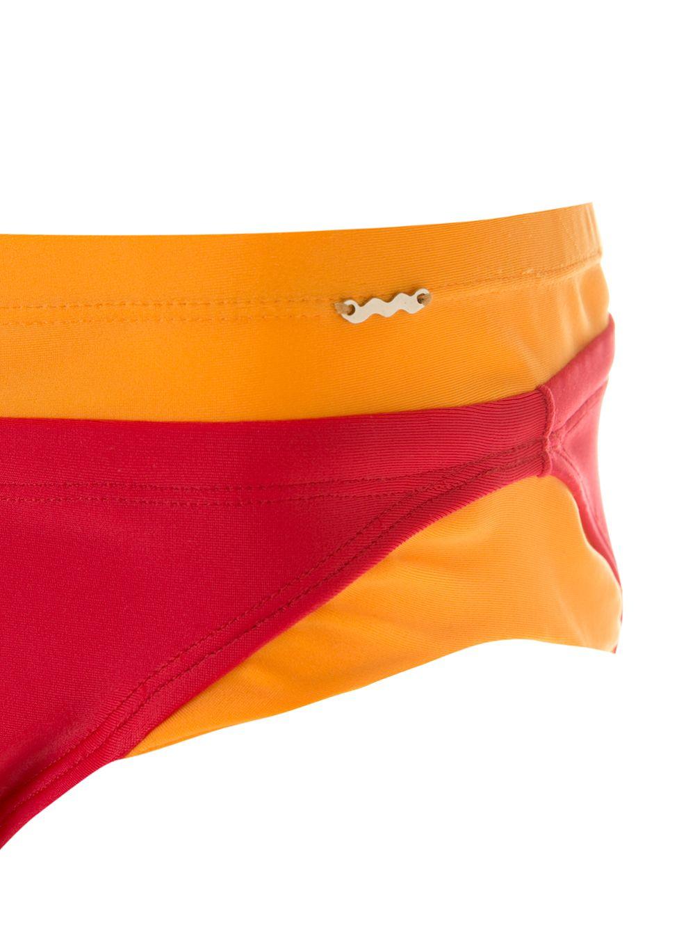 colour-block swimming trunks