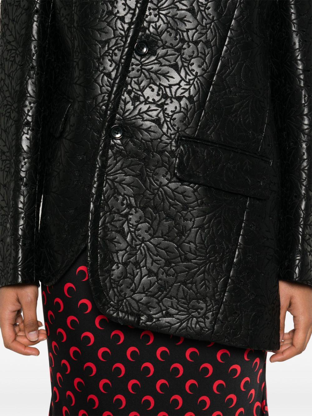 embossed asymmetric blazer