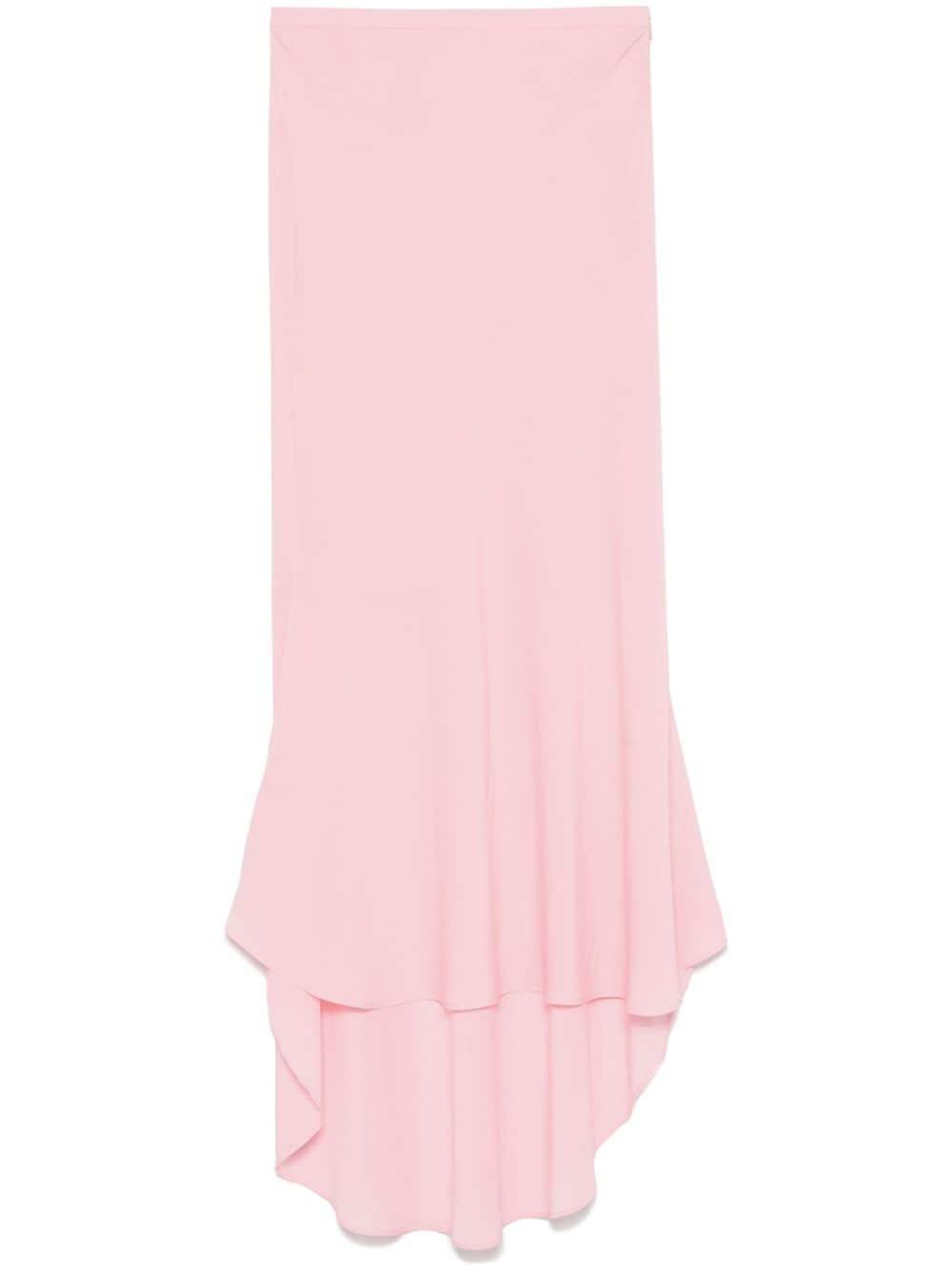 high-low-hem maxi skirt