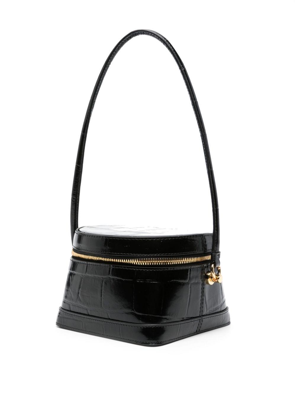 Black Le Vanito Leather Tote Bag