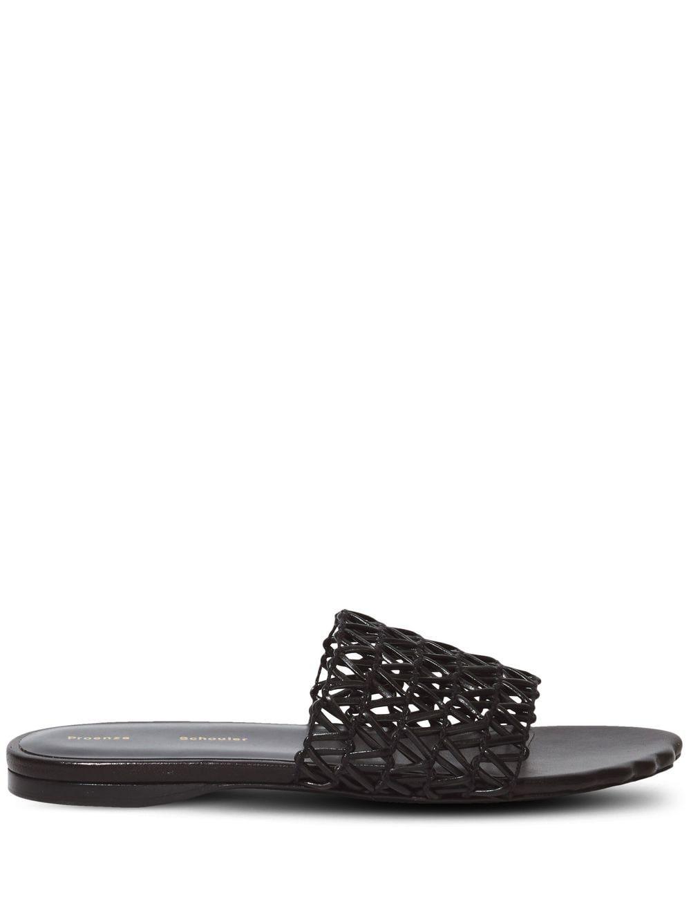 Sculpt woven slide sandals