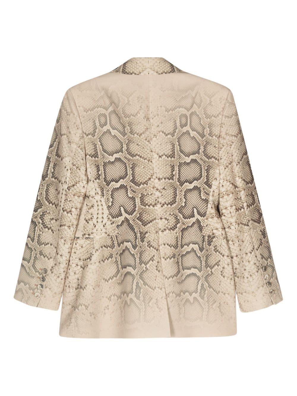 snakeskin-print blazer