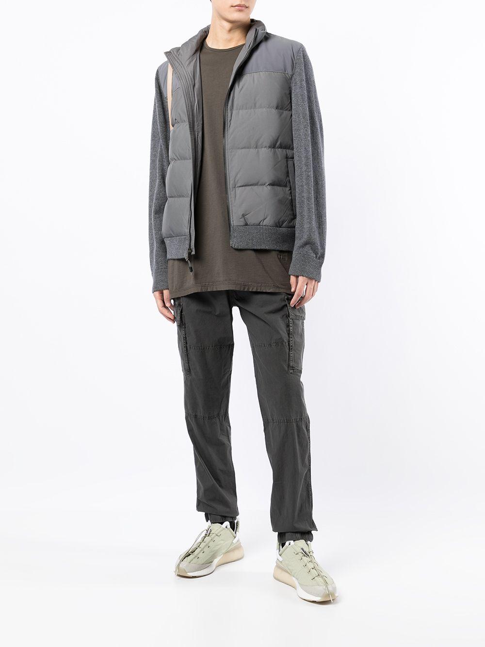 mixed-media down-padded jacket