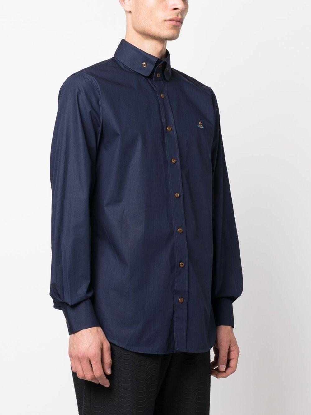 embroidered-Orb poplin shirt