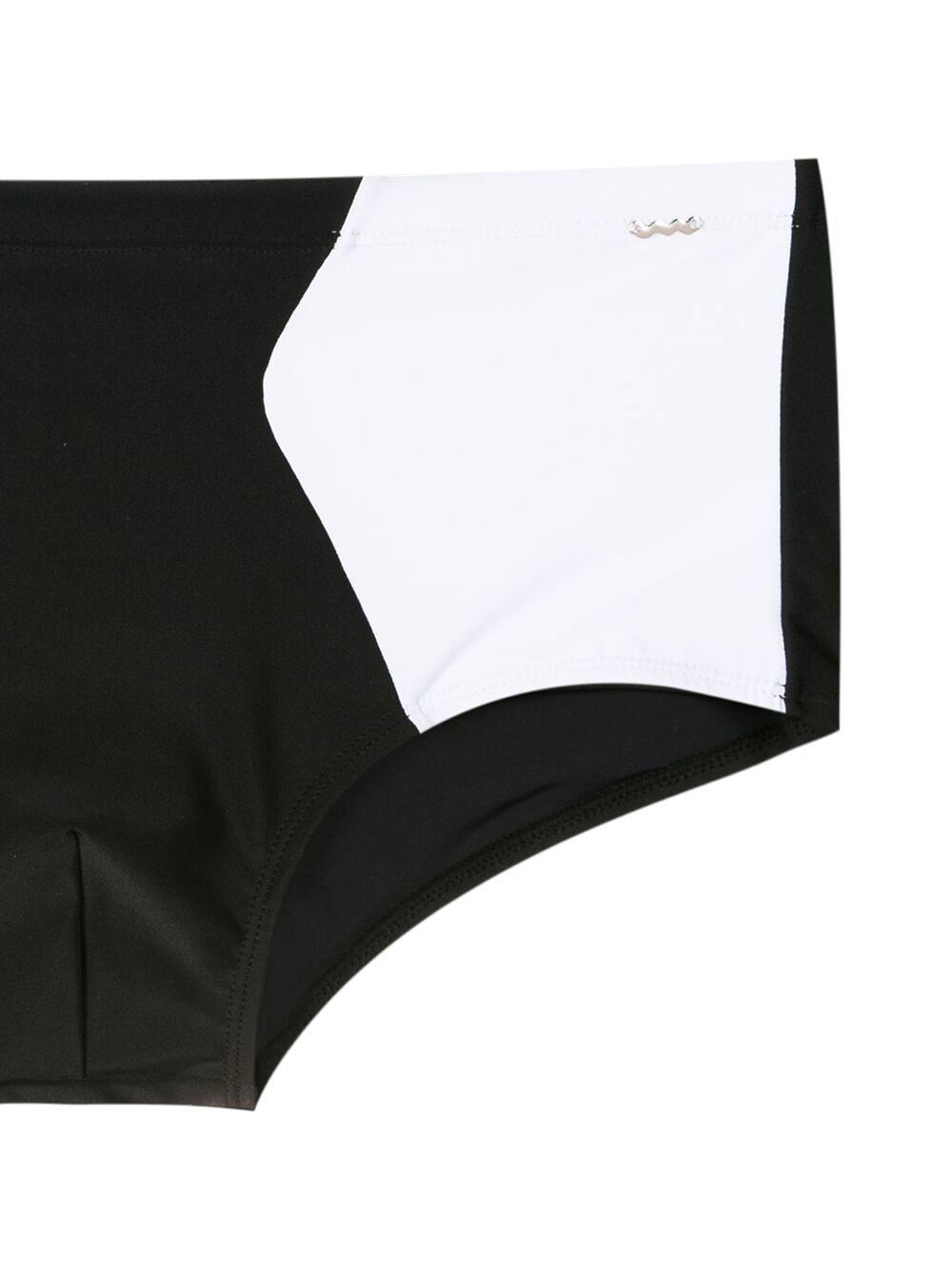 two-tone slip-on swim shorts 