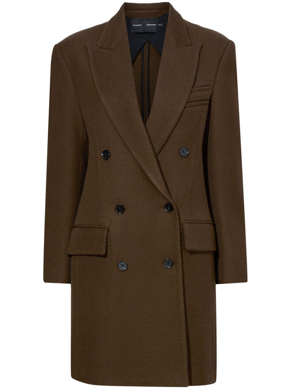 Henri double-breasted twill coat