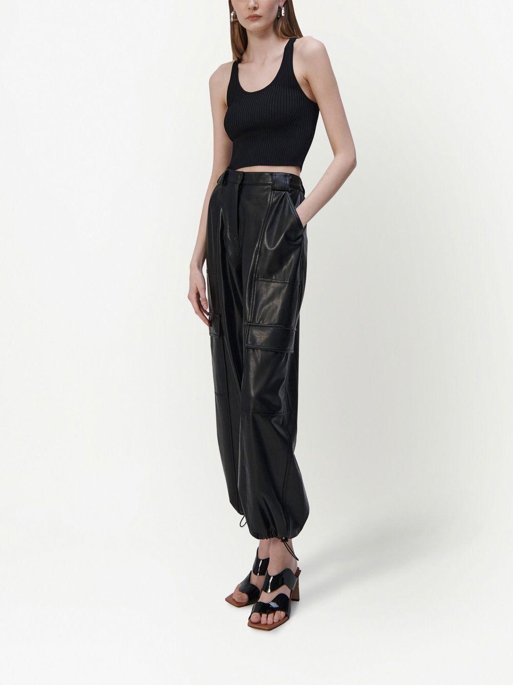 Luxe faux-leather trousers