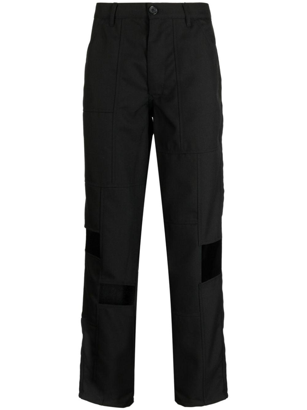 panelled cut-out cropped trousers