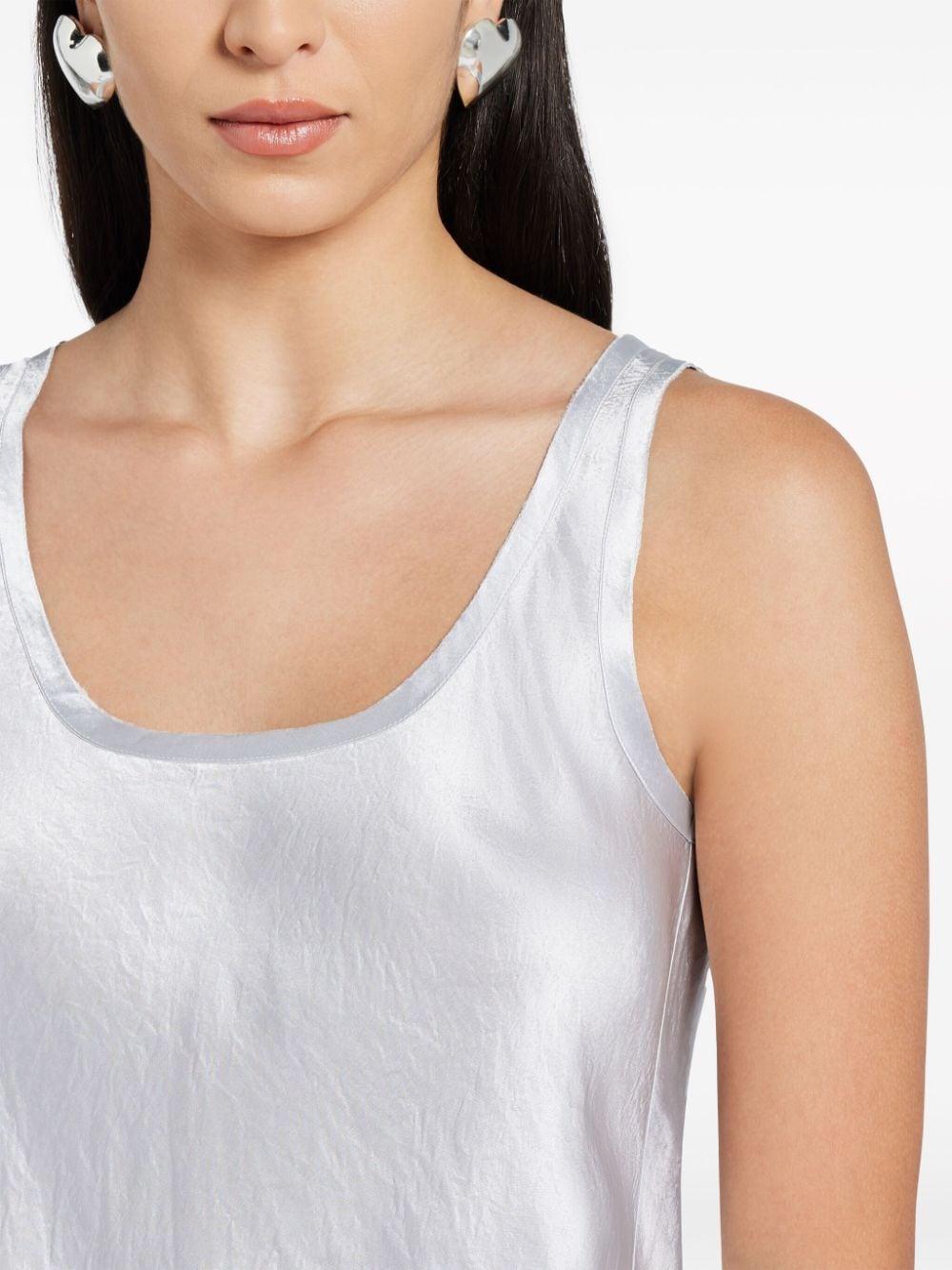 scoop-neck satin vest top