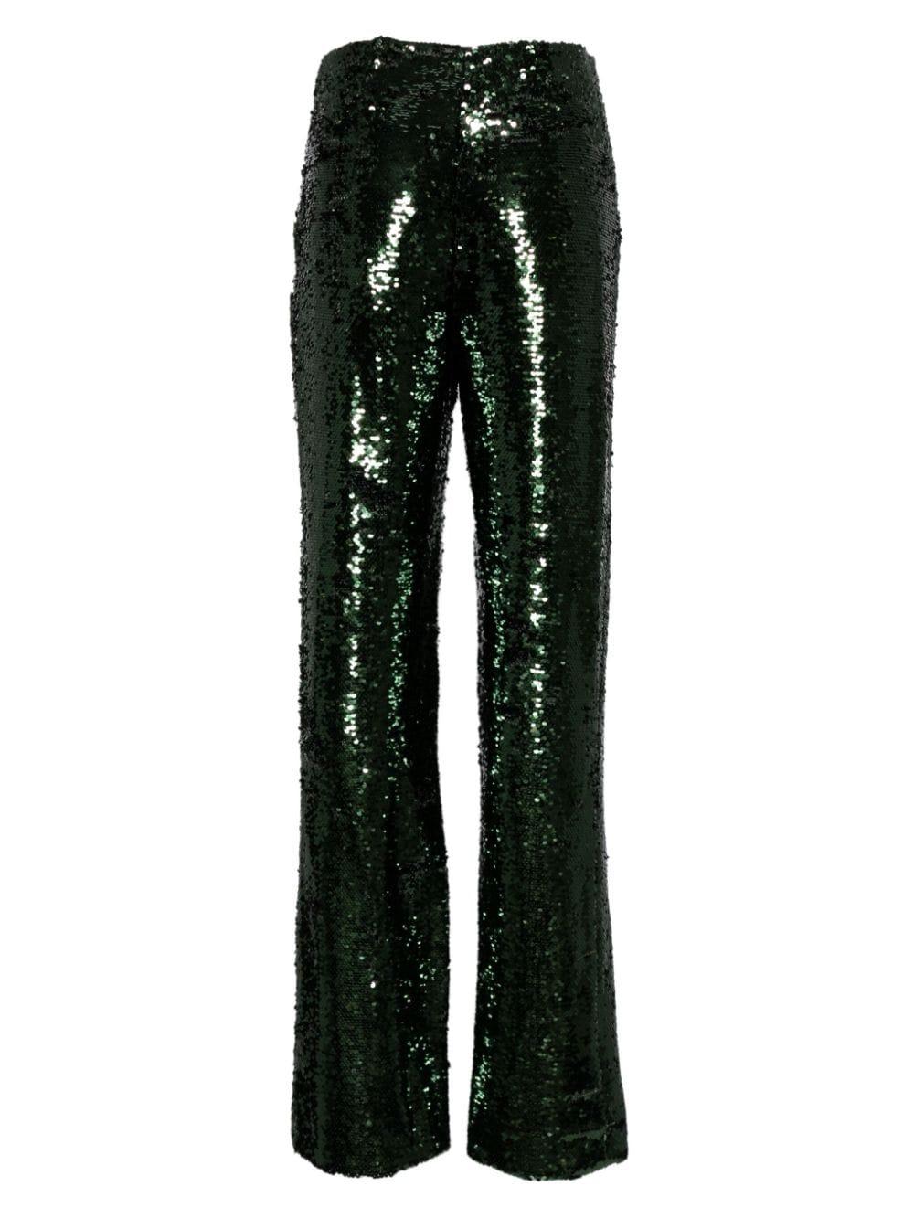 sequin-embellished trousers