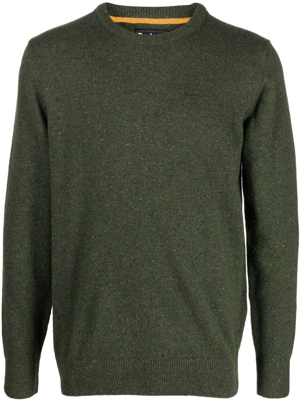 fine-knit ribbed-trim jumper 