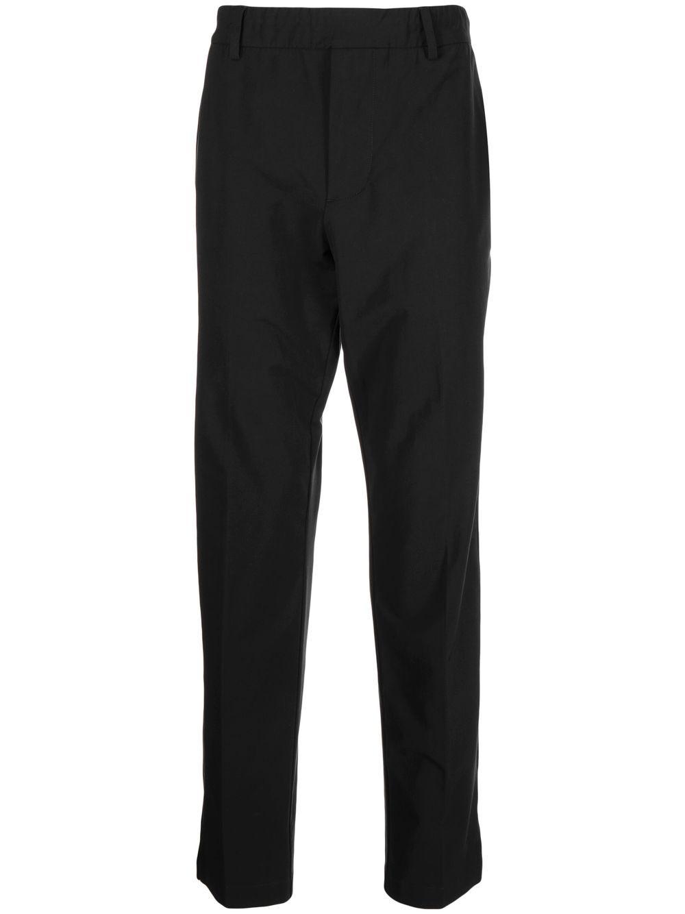 straight-leg tailored trousers