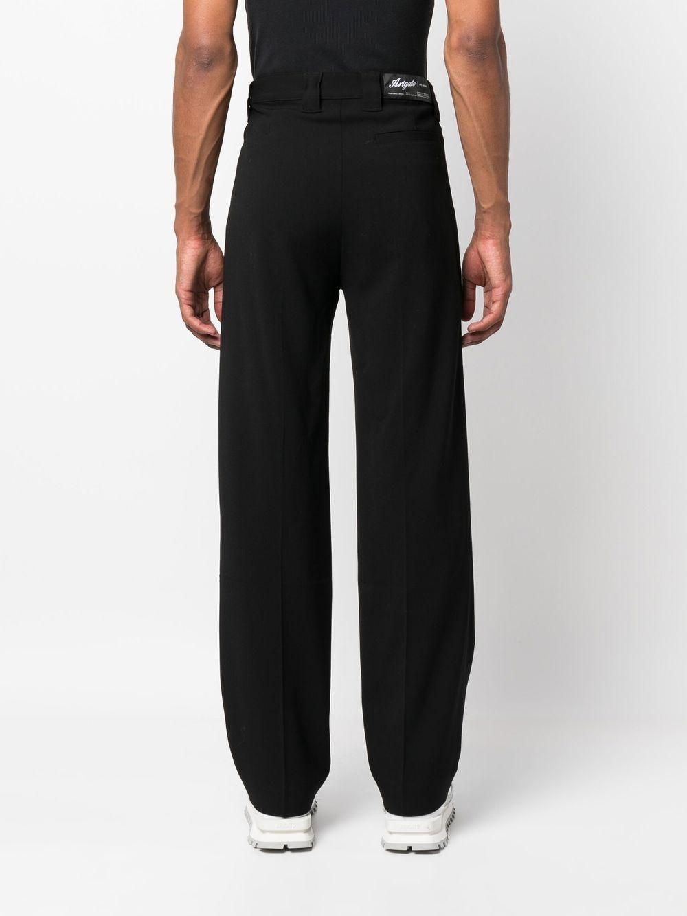 logo-patch straight-leg trousers