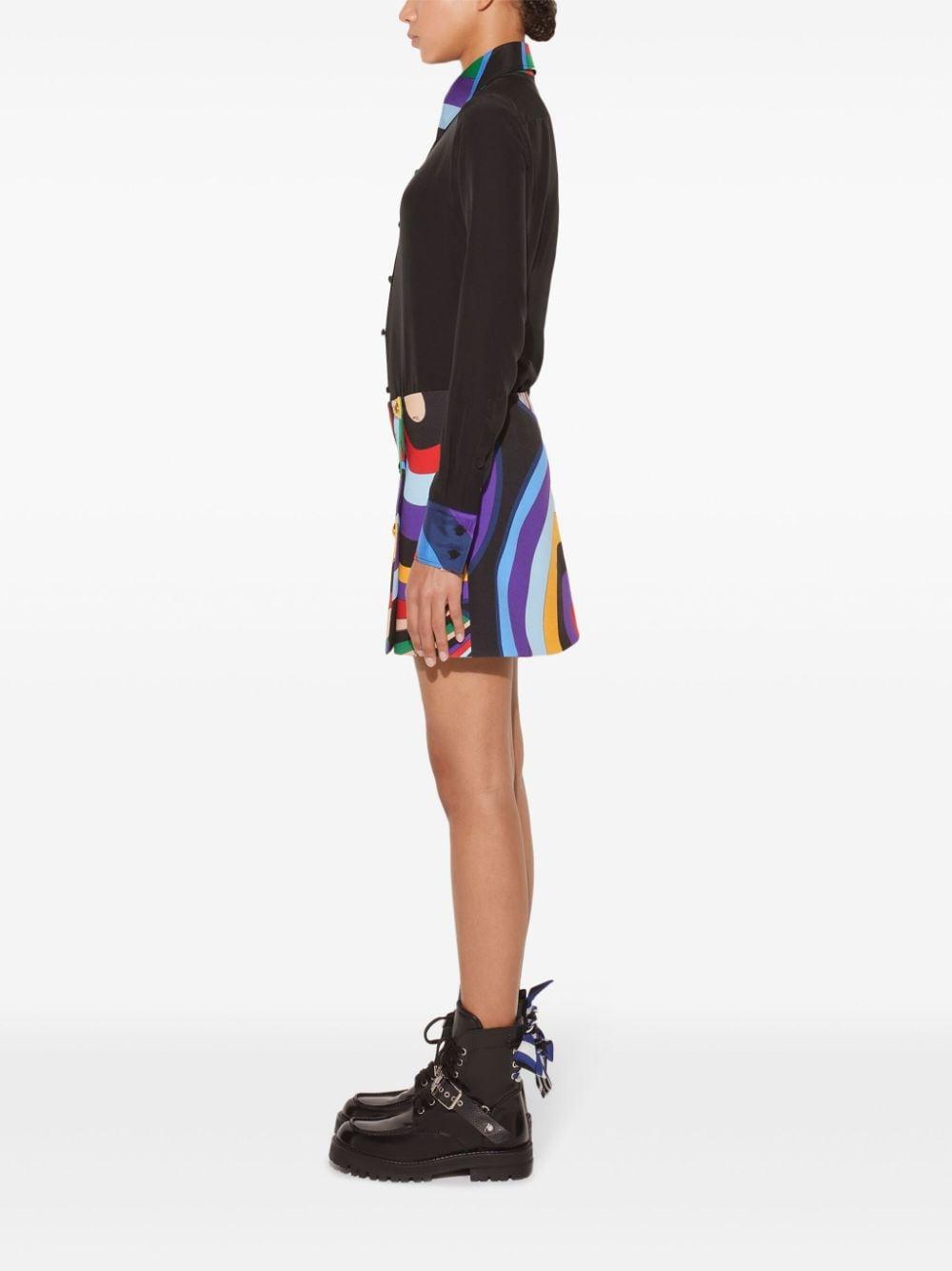 Iride-print mini skirt