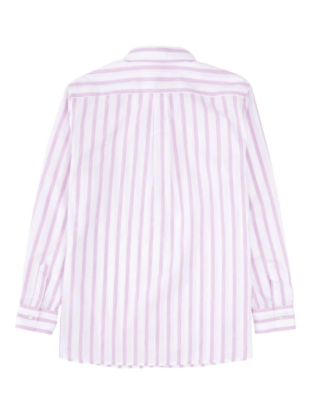 striped poplin shirt