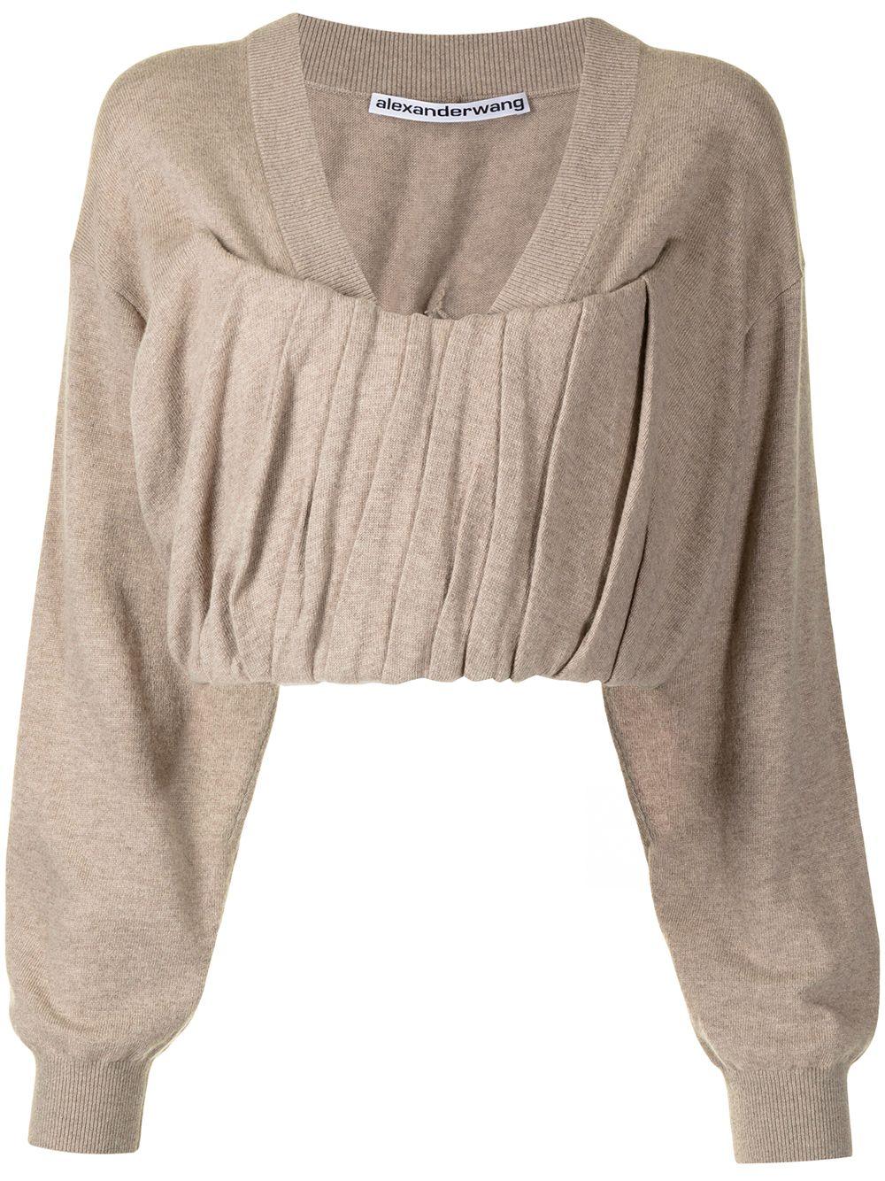 draped cropped jumper