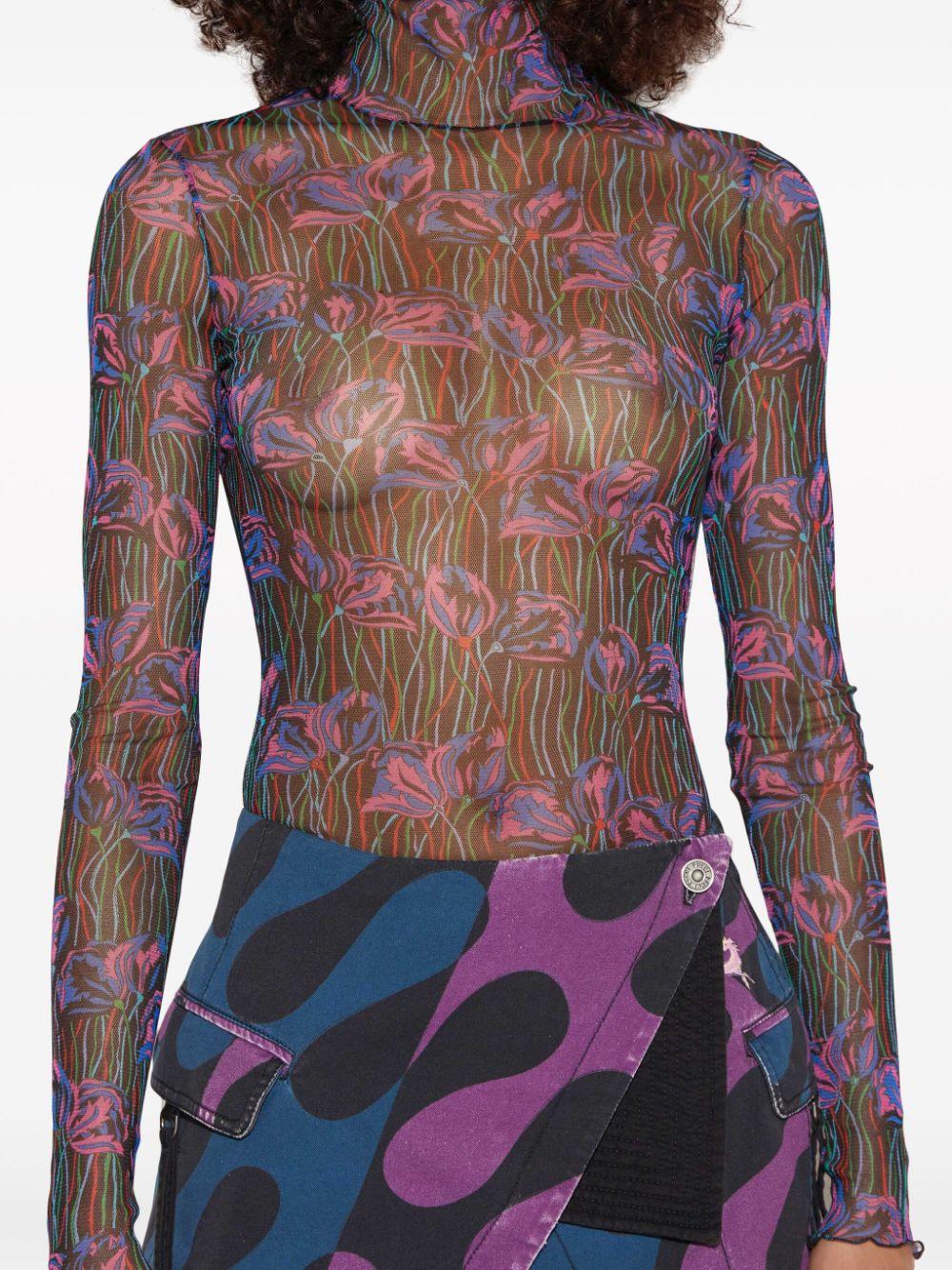 Fiori Di Loto-print top