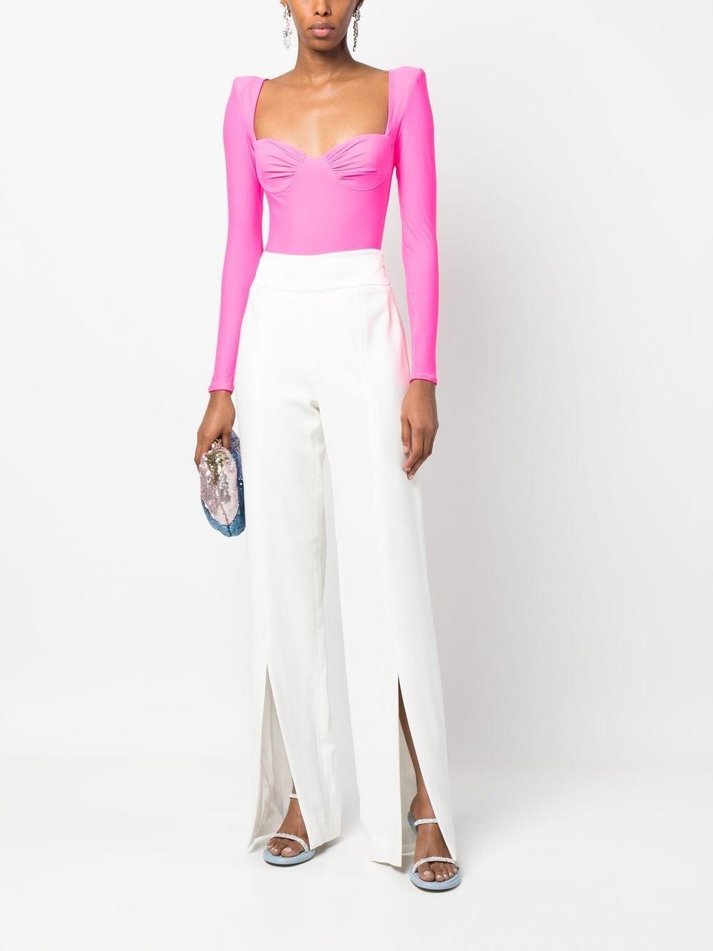 split-cuff high-waist trousers