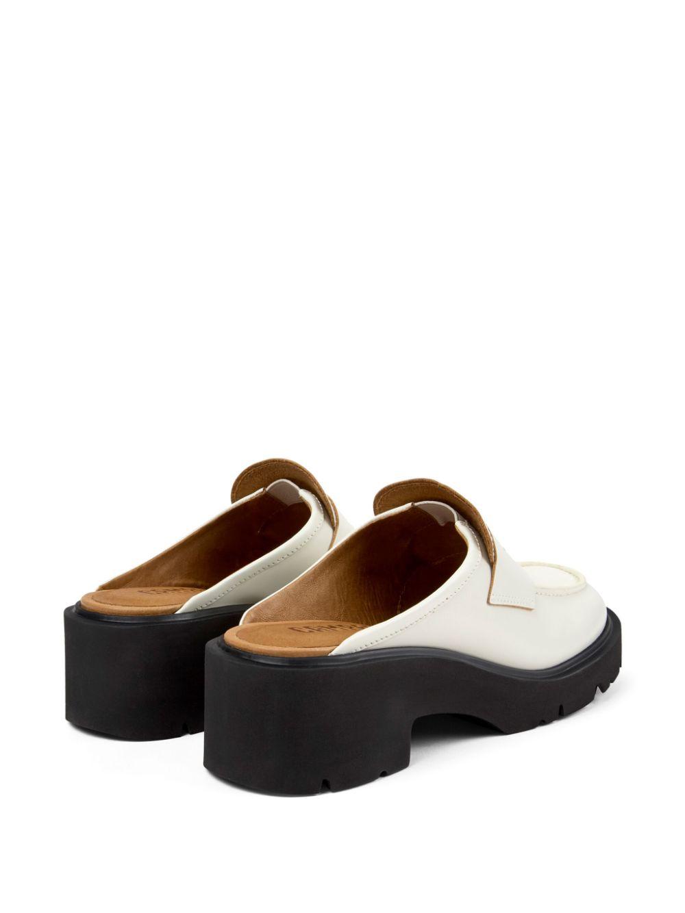 Milah penny-slot leather mules 