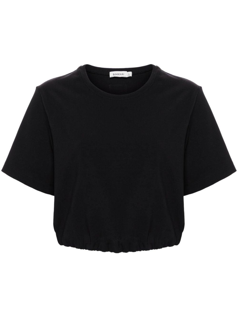 elasticated-waist T-shirt