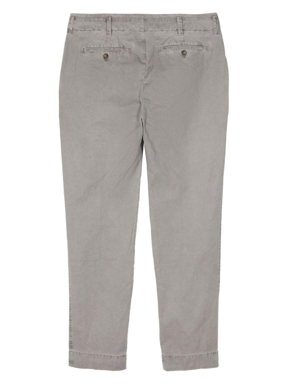 tapered-leg canvas trousers