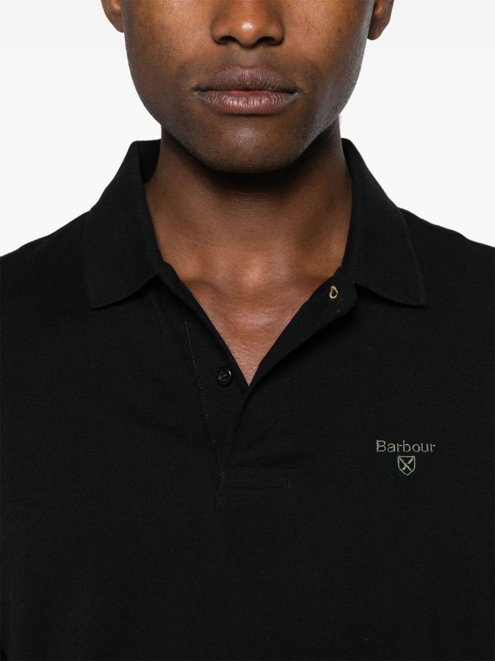 logo-embroidered cotton polo shirt