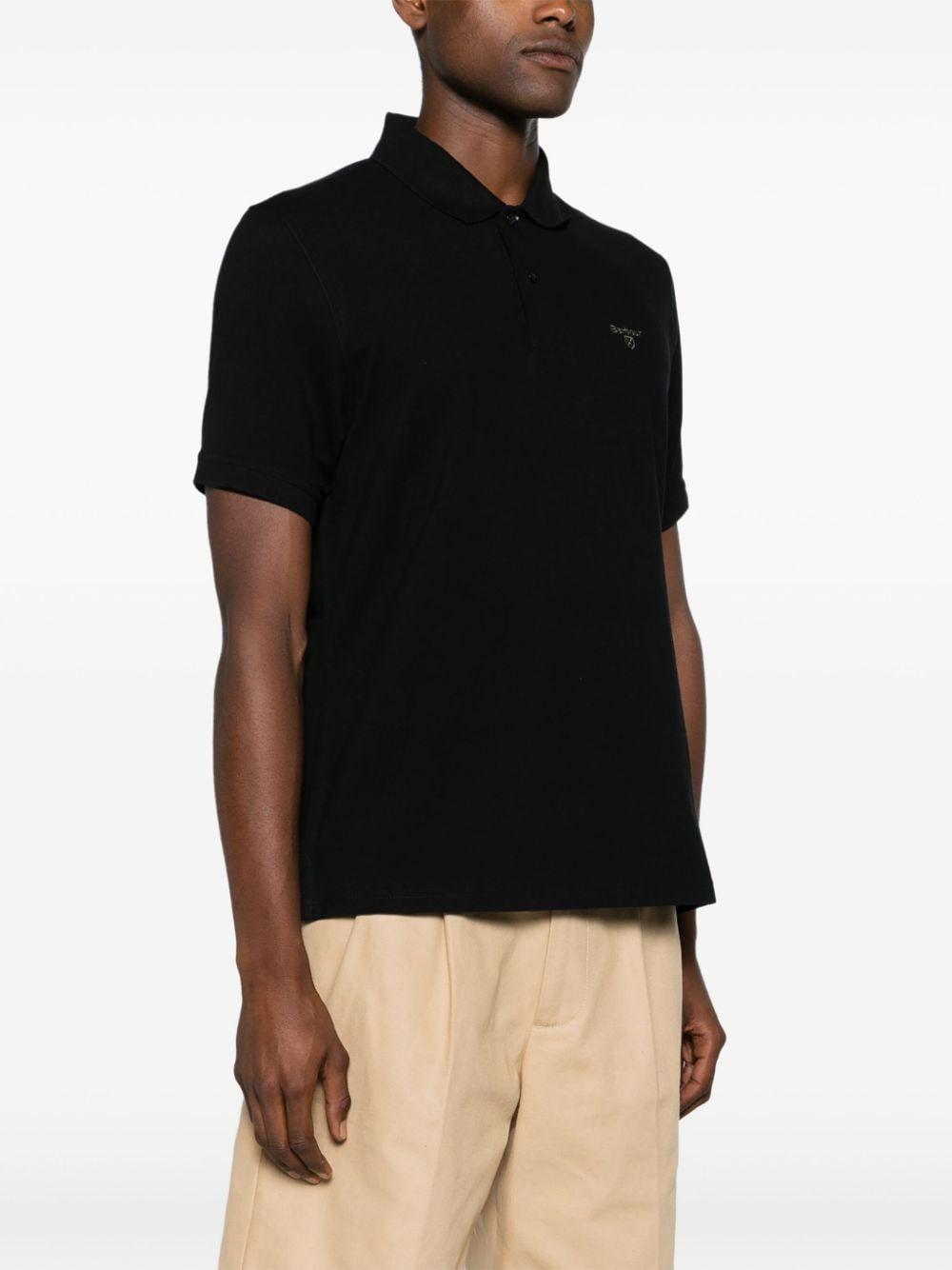 logo-embroidered cotton polo shirt