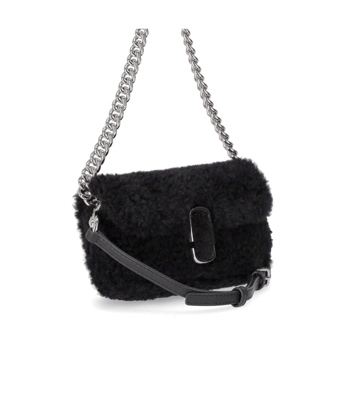 Marc Jacobs  The Teddy J Marc Mini Black Crossbody Bag