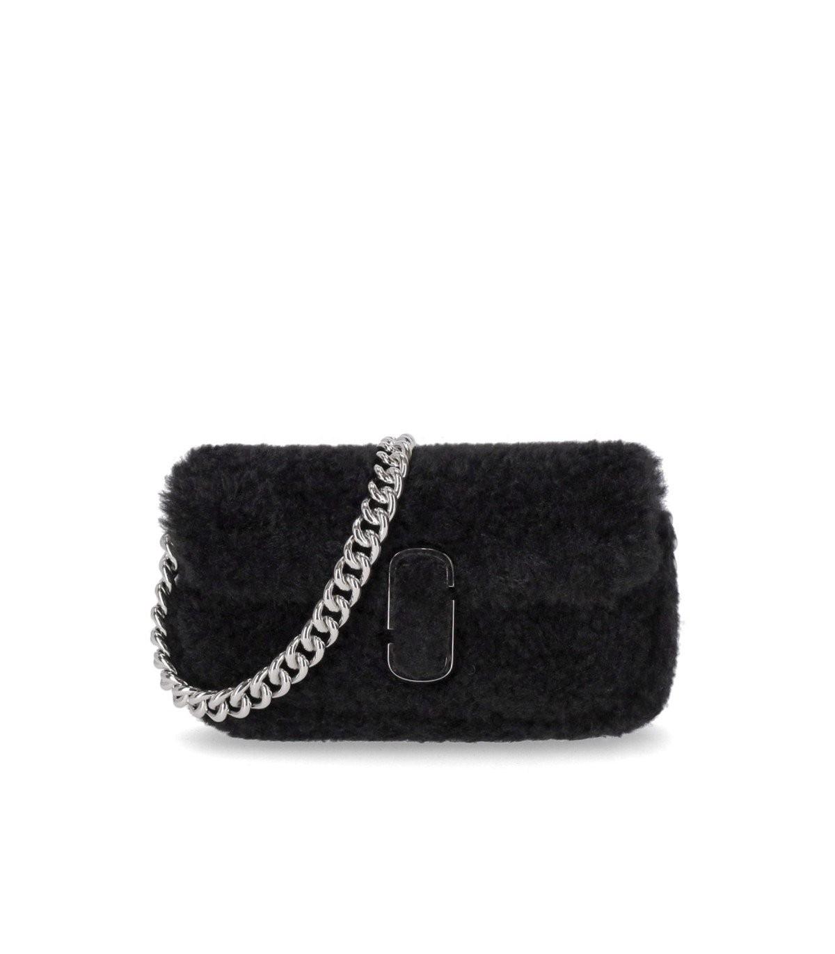 Marc Jacobs  The Teddy J Marc Mini Black Crossbody Bag