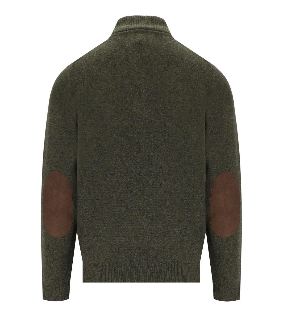 barbour essential patch green cardigan