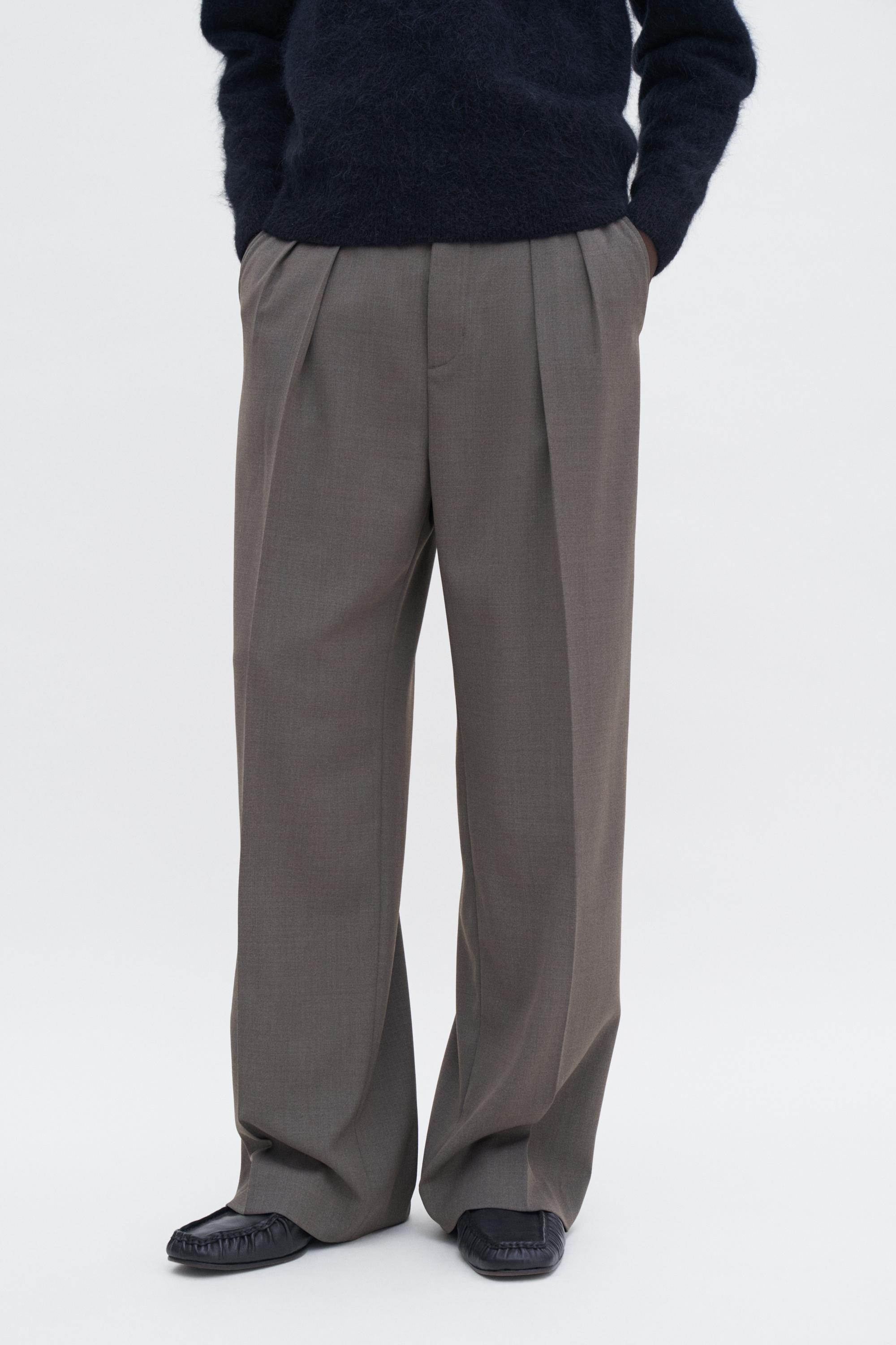 Wide Wool Trousers