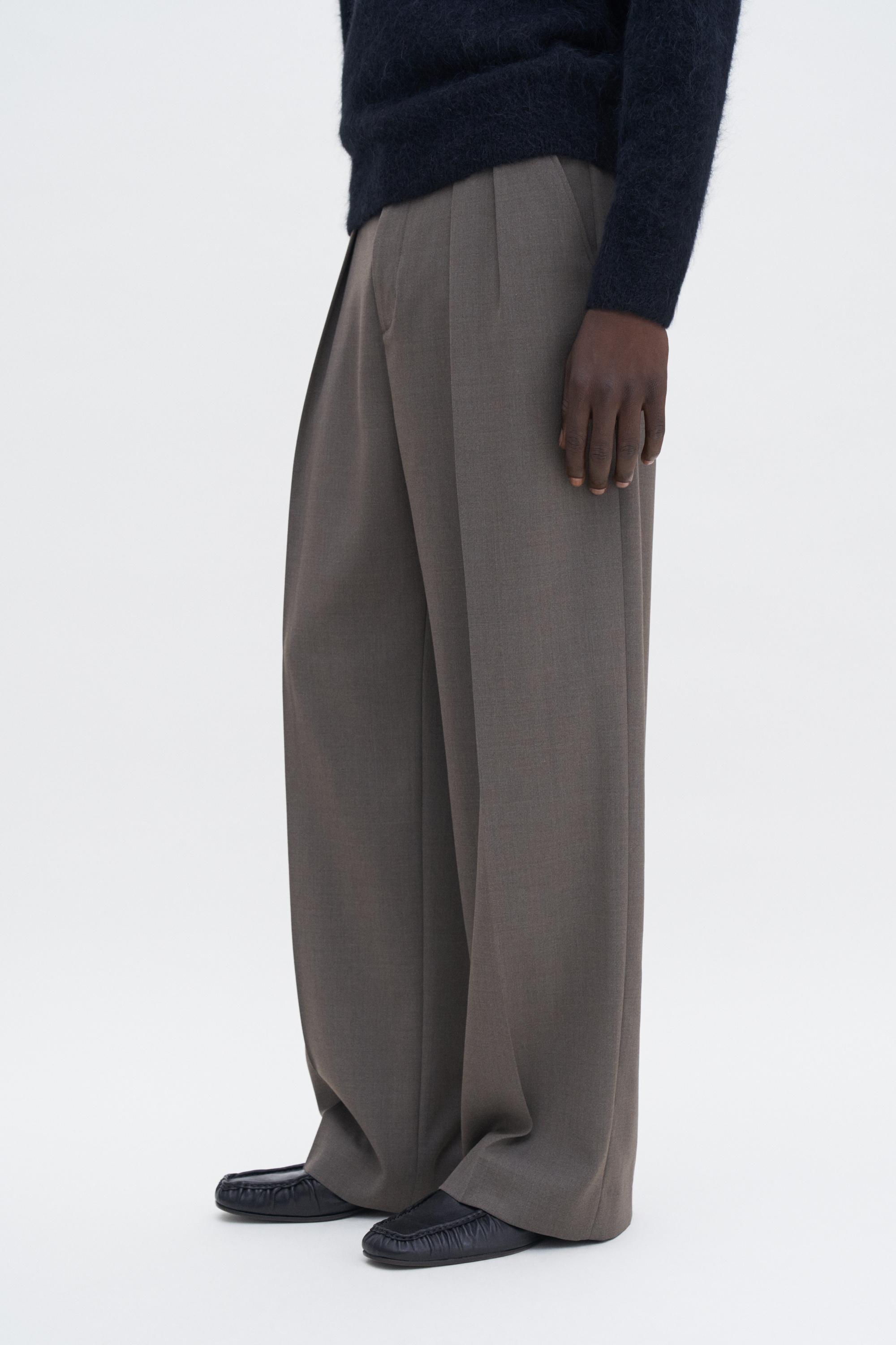 Wide Wool Trousers