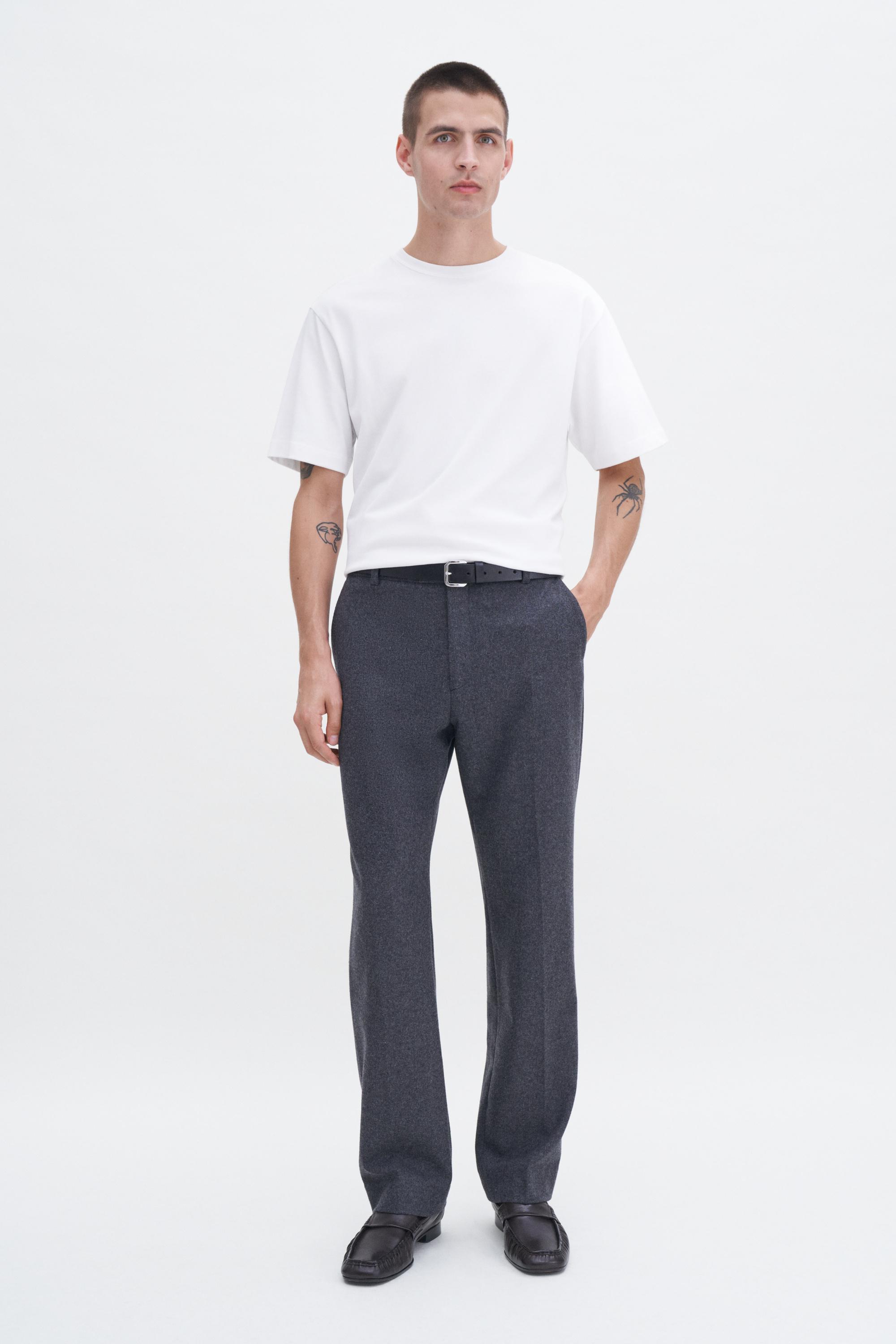 Brushed Wool Tailored Trousers