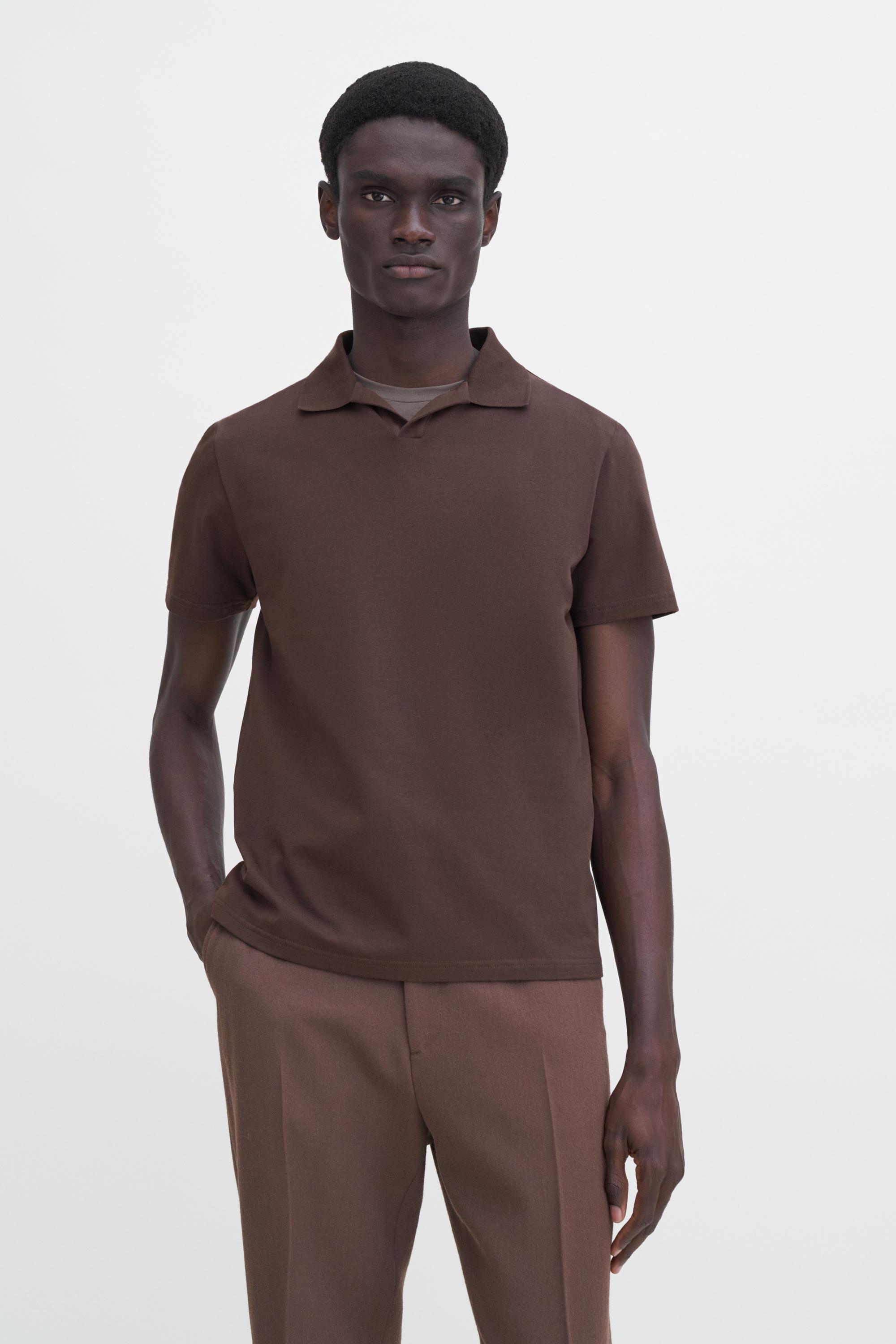 Stretch Cotton Polo T-Shirt