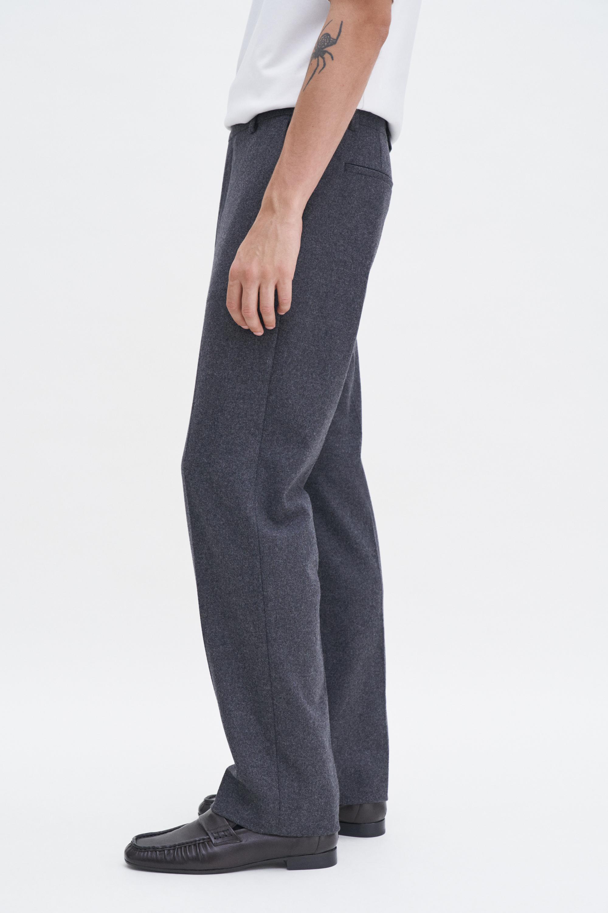 Brushed Wool Tailored Trousers