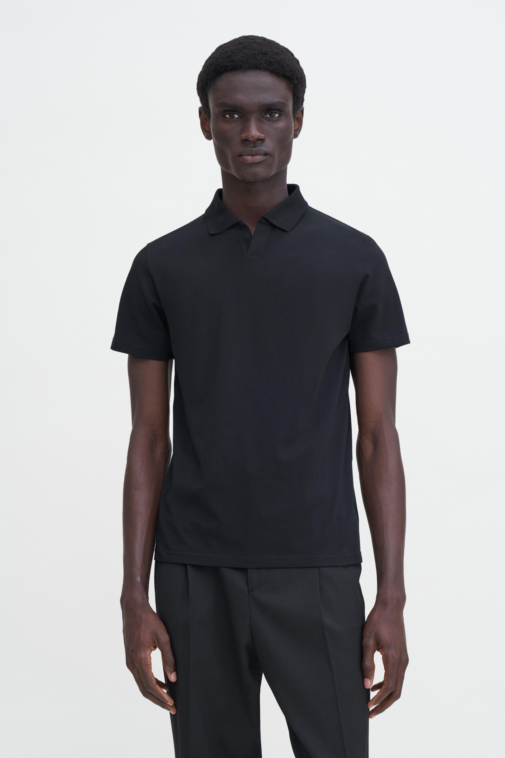 Stretch Cotton Polo T-Shirt