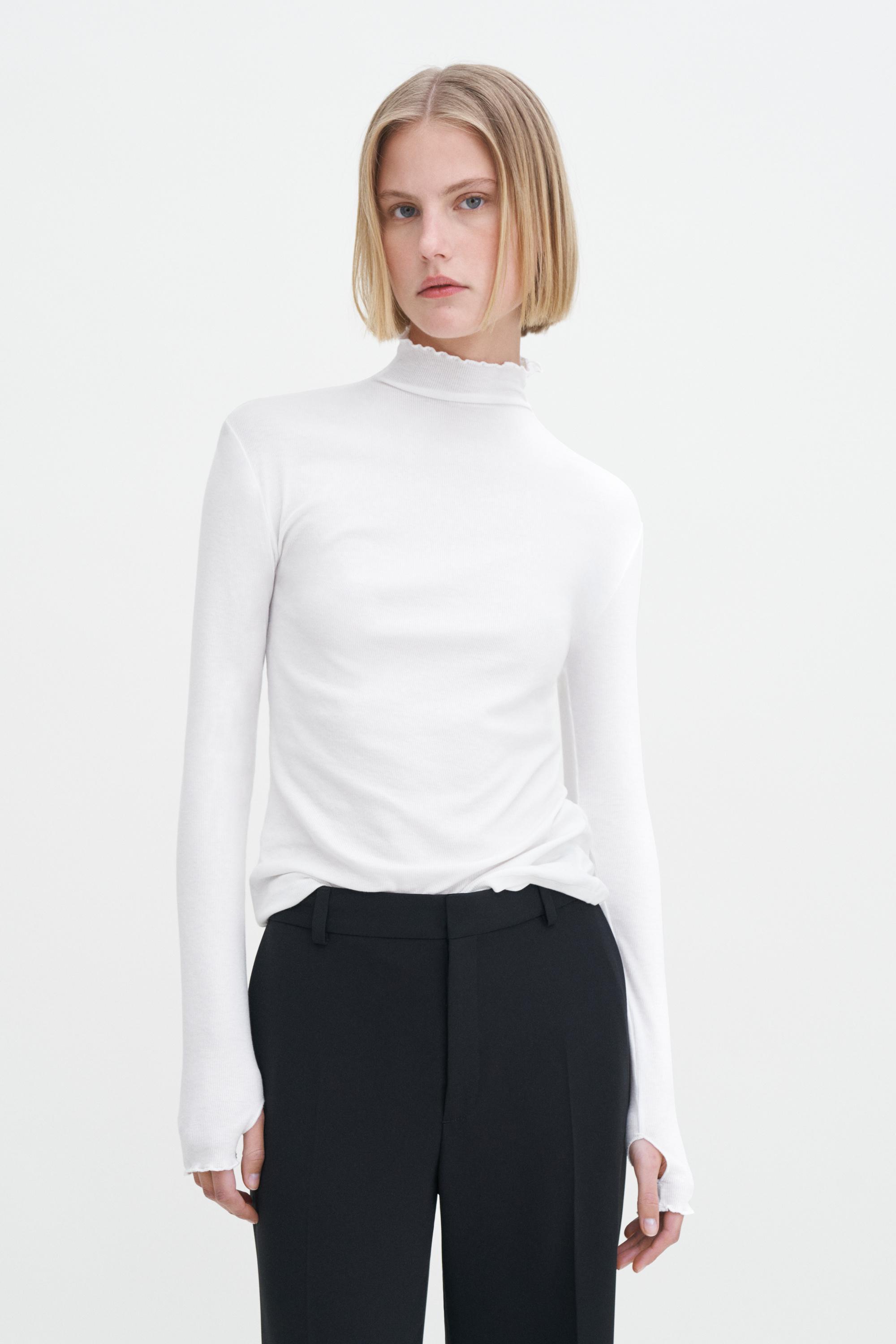 Rib Mock Neck Top