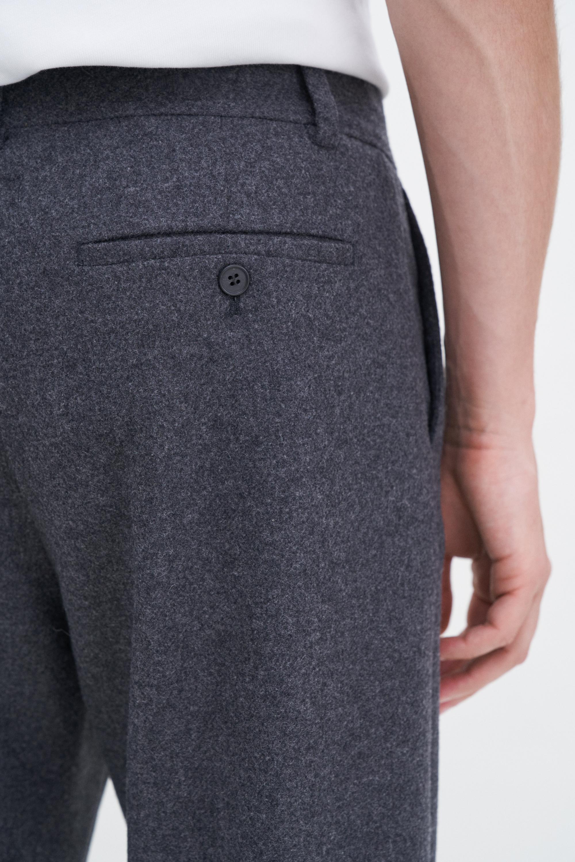 Brushed Wool Tailored Trousers