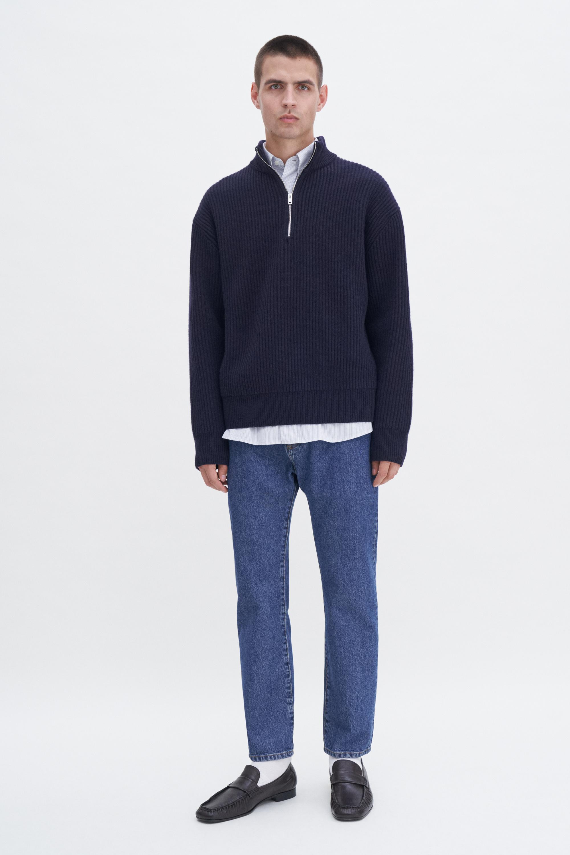 Lambswool Half Zip Sweater