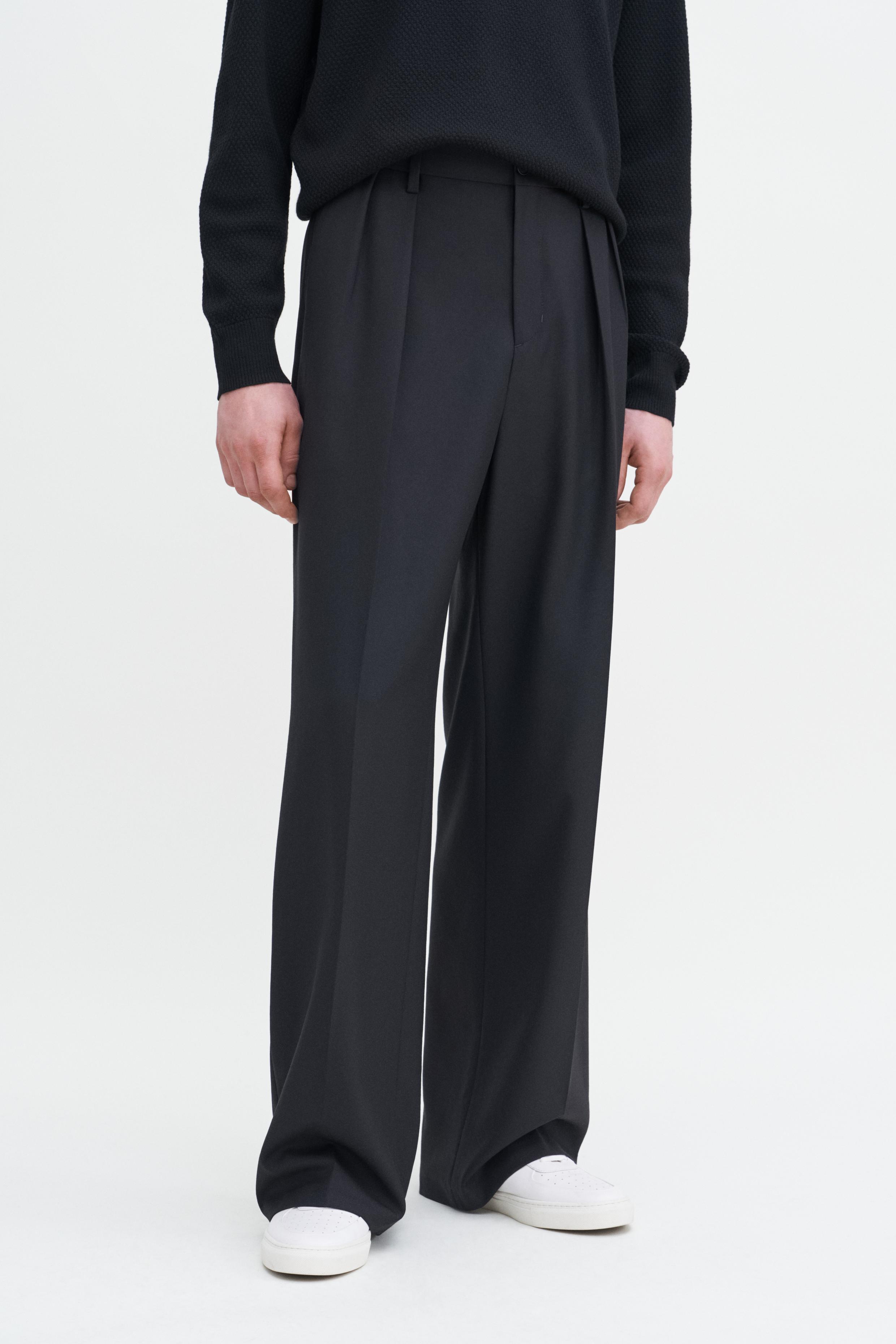 Wide Wool Trousers