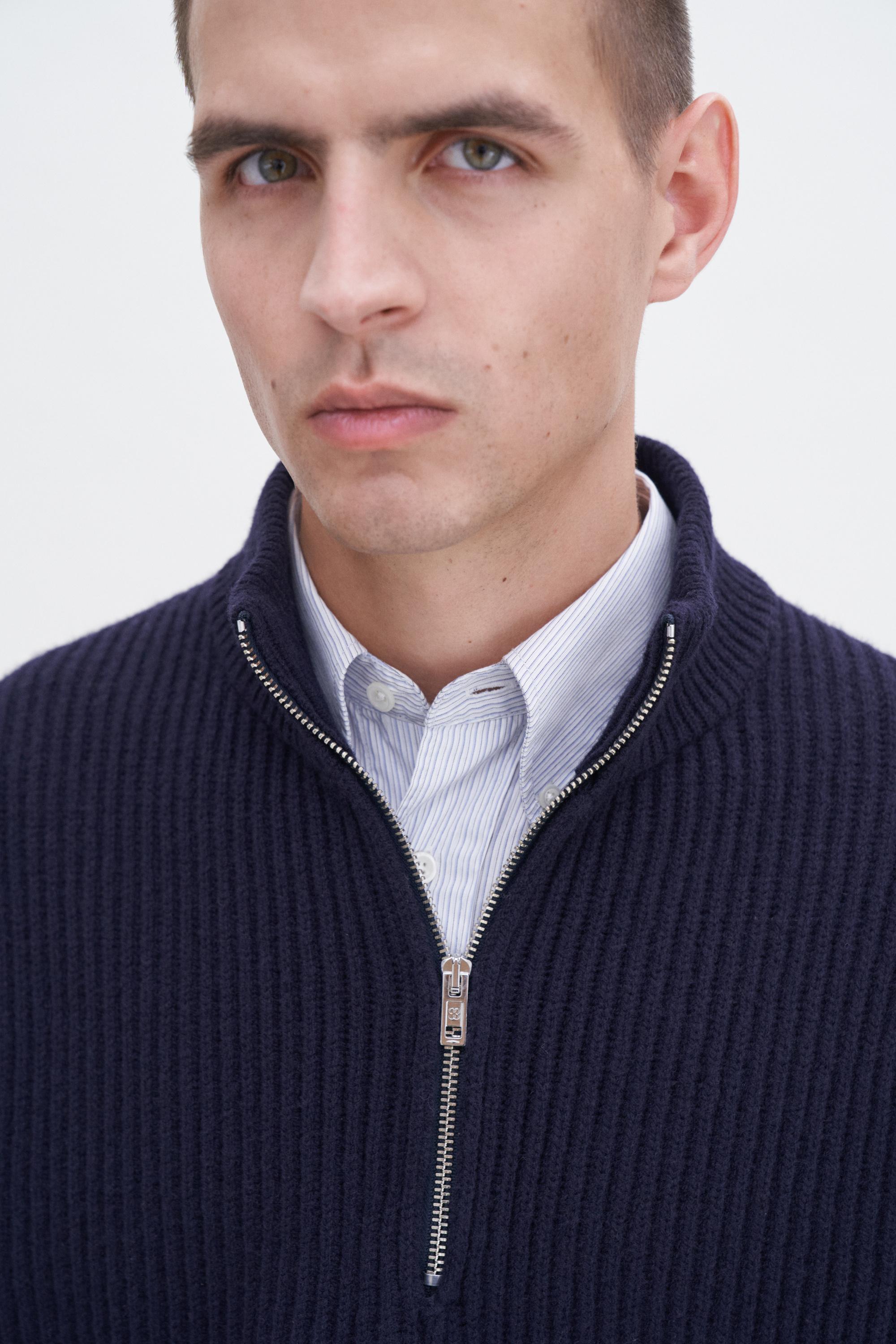 Lambswool Half Zip Sweater