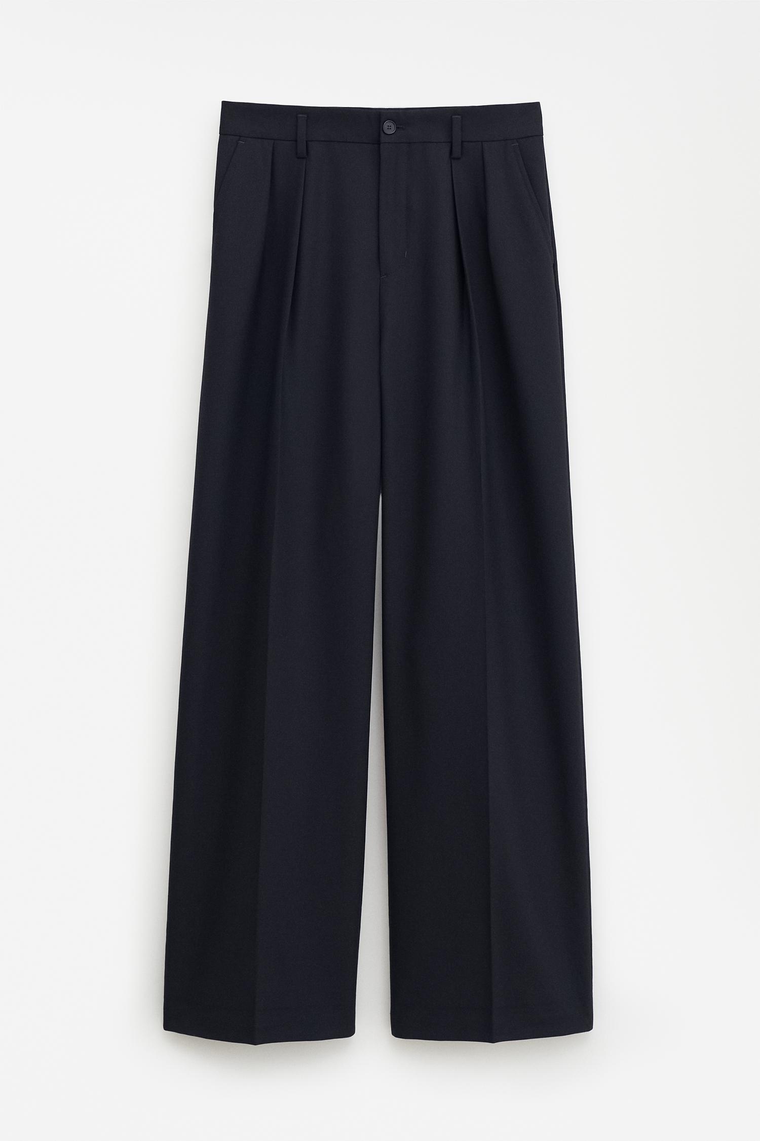 Wide Wool Trousers